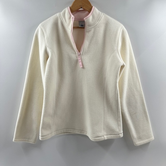 Old Navy Other - Old Navy Kids XXL Fleece Jacket – Off White w/ Light Pink Lining